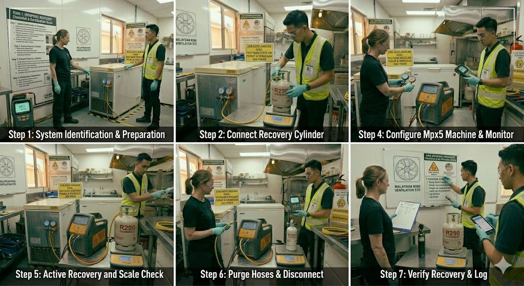R290 recovery process step by step