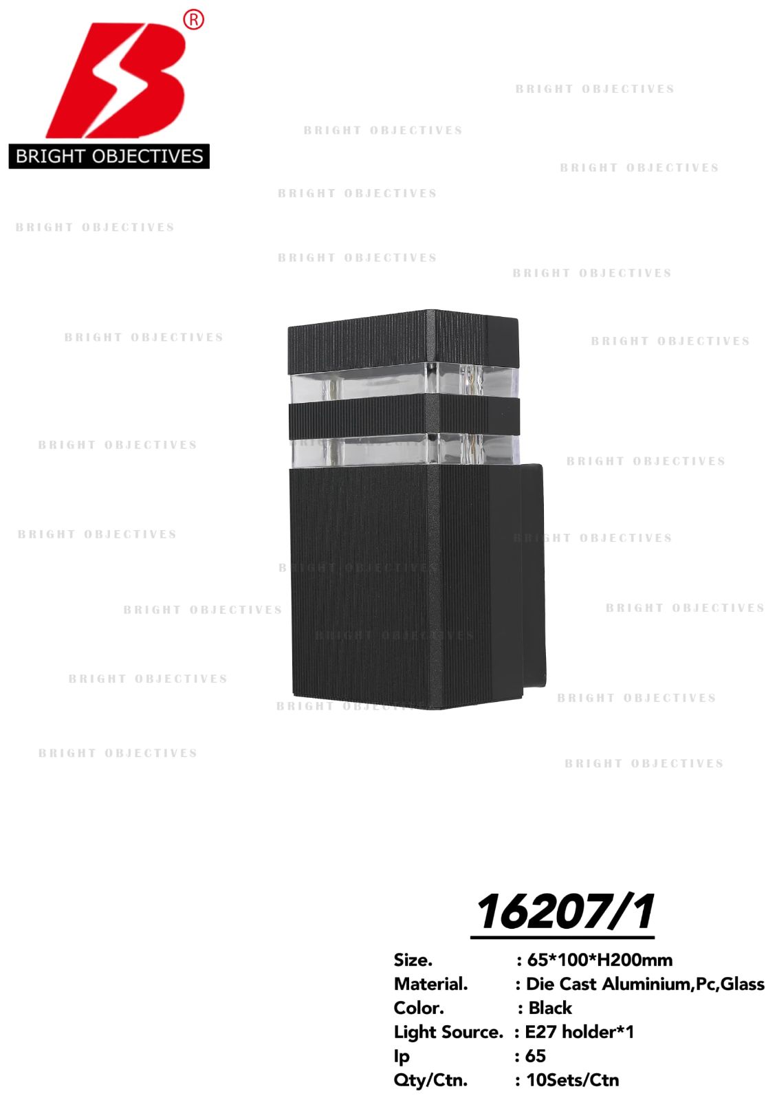 Outdoor Wall Lamp 16207/1 (using E27 bulb)