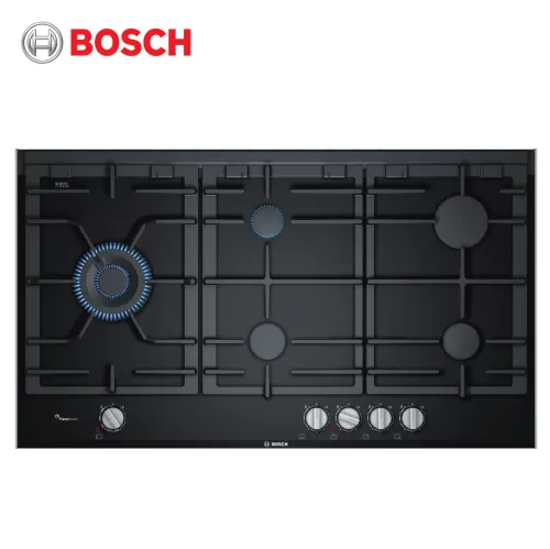 Bosch 5 Burners Built In Ceramic Glass Gas Hob PRS9A6D70, Series 8