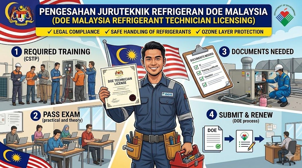 refrigerant technician license requirements Malaysia