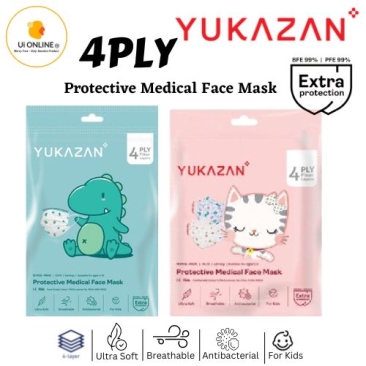YUKA ZAN KIDS 4PLY MEDICAL PROTECTIVE FACE MASK (50PCS)