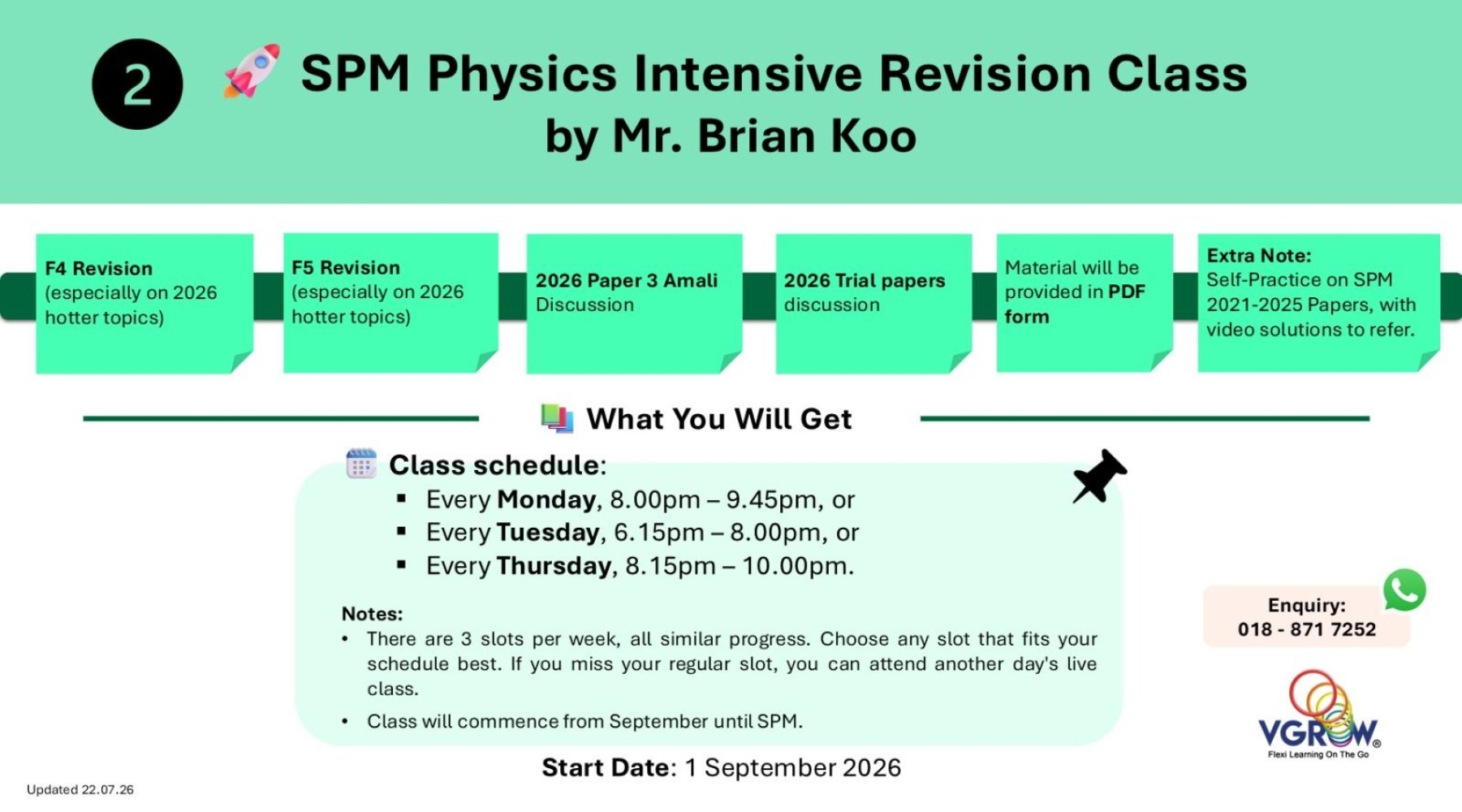 SPM Physics Intensive Revision Class 2026
