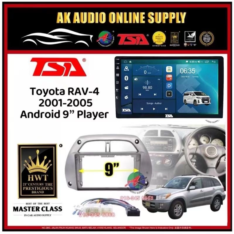 818 2+32GB◾TSA Toyota RAV 4 2001- 2005 Android 9'' inch DSP/QLED/CARPLAY Car Player Monitor