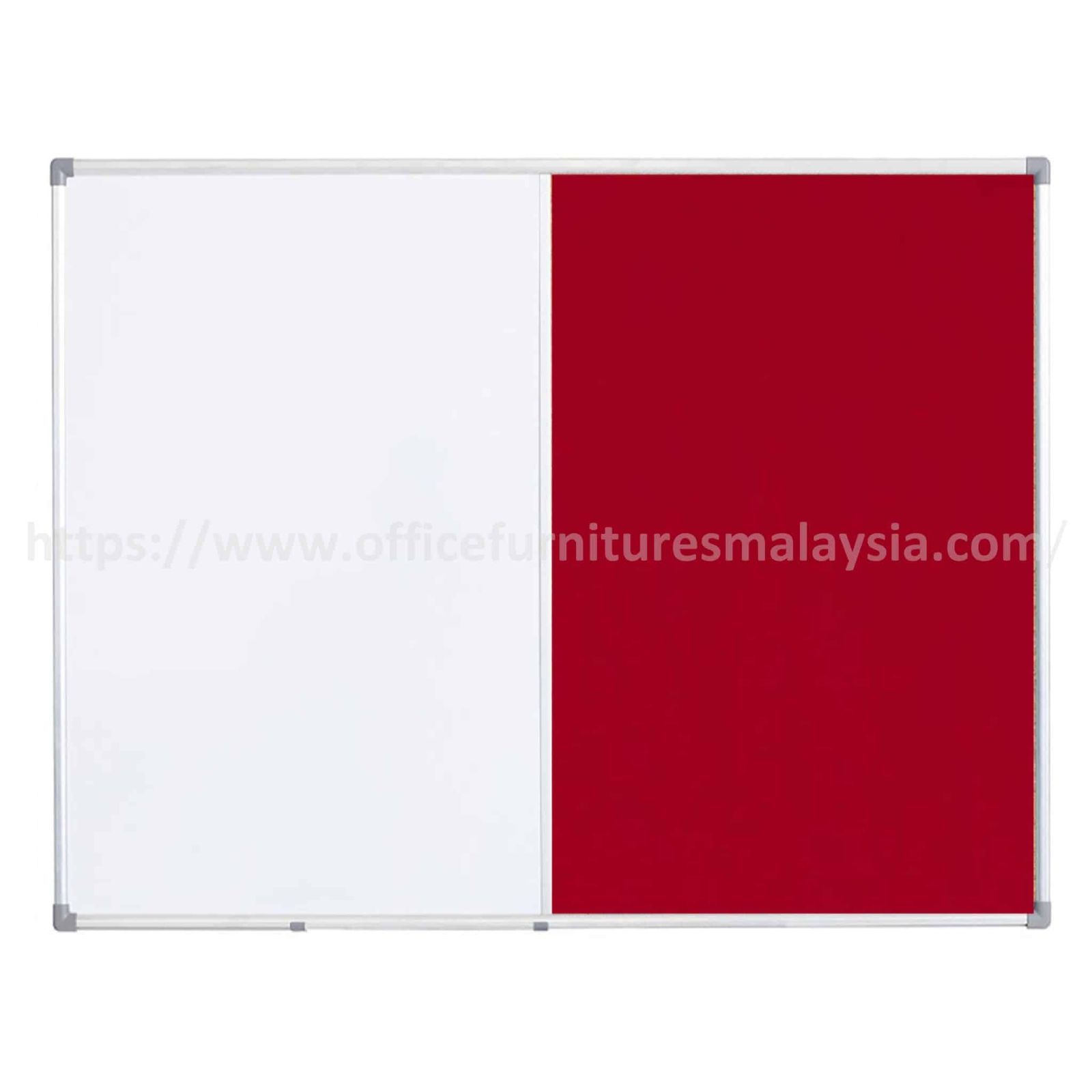 4 ft x 8 ft Aluminium Dual Velvet – White Board OFMDUV48