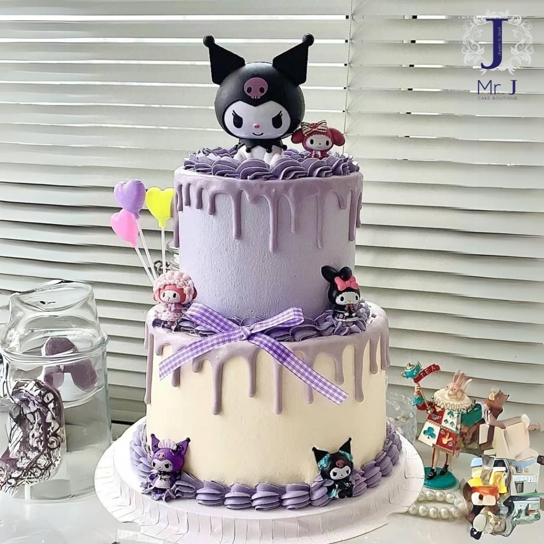 Kuromi Cake | Girls Cake | Kids Cake | 2 Tiers Birthday Cake