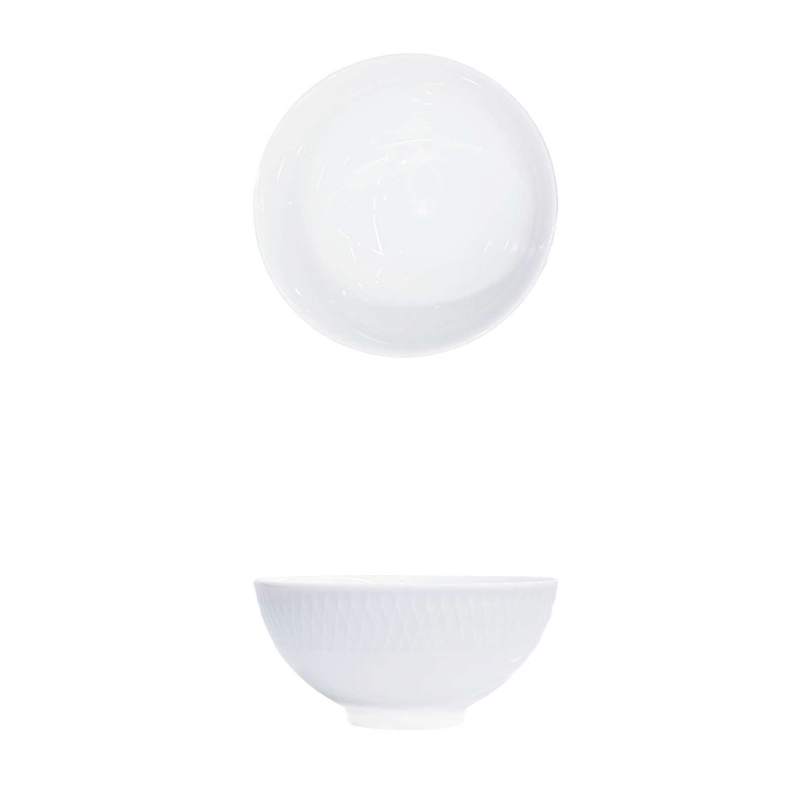 YGB-5'' -Houndstooth-small-foot-bowl-月光白5-千鸟格小脚碗
