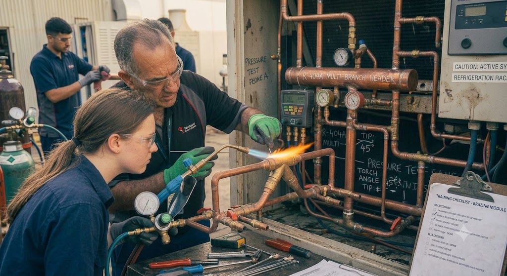 HVAC refrigeration installation brazing training skills