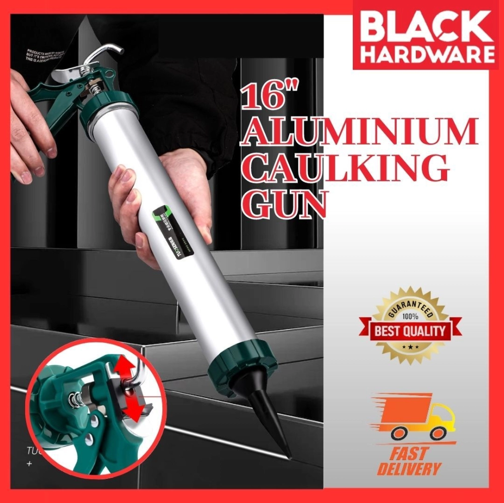 Black Hardware Awining Aquarium Silicone Gun Silicon Caulking Gun Gap Sealant Glue Sausage Sealer Gun Silikon Gam Hand Tools Construction Adhesive Pistol Silicone Gum Sealant Gun Heavy Duty