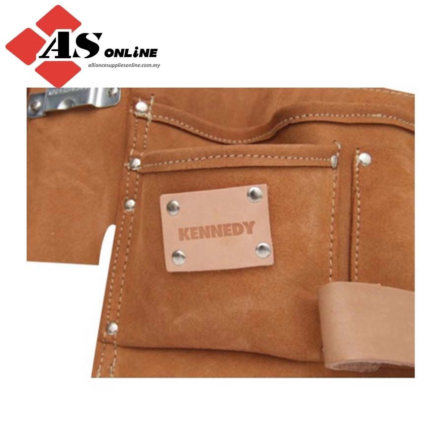 KENNEDY Tool Belt, Leather, Brown, 10 Pockets, 550 x 220mm / Model: KEN5933500K