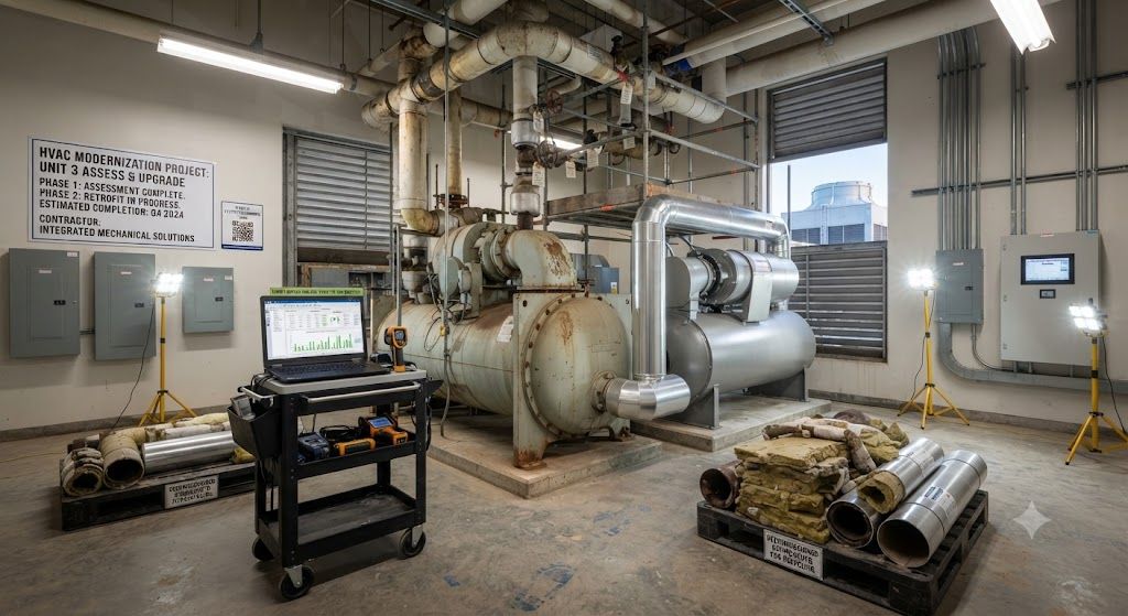 HVAC system aging assessment and retrofit