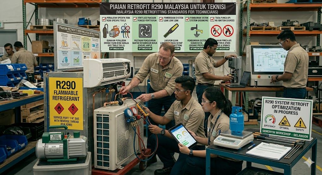 R290 refrigerant system retrofit optimizationn