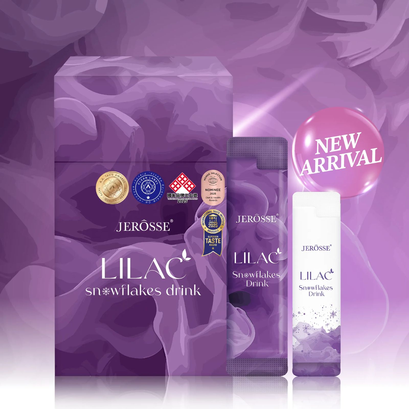 JERÔSSE Snowflake Purple Fiber Drink
