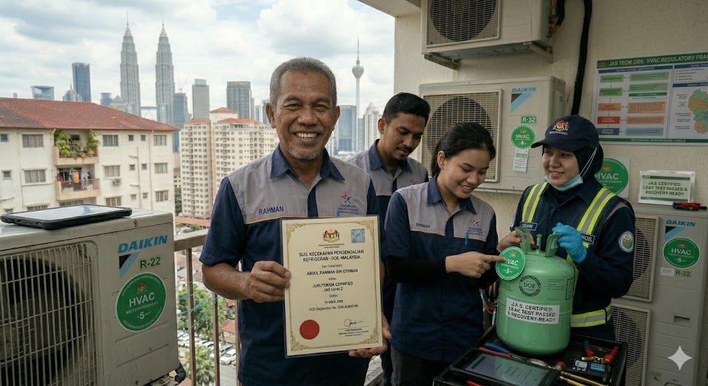 HVAC refrigerant technician certification JAS