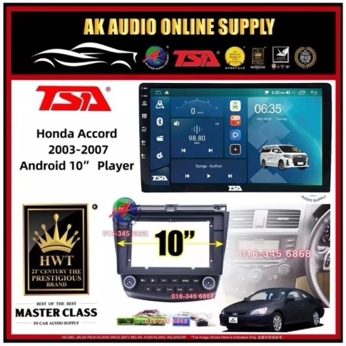 818 2+32GB◾TSA Honda Accord 2003 - 2007 ( 2.0cc / 2.4cc ) Android 10'' inch DSP/QLED/CARPLAY Car Player Monitor