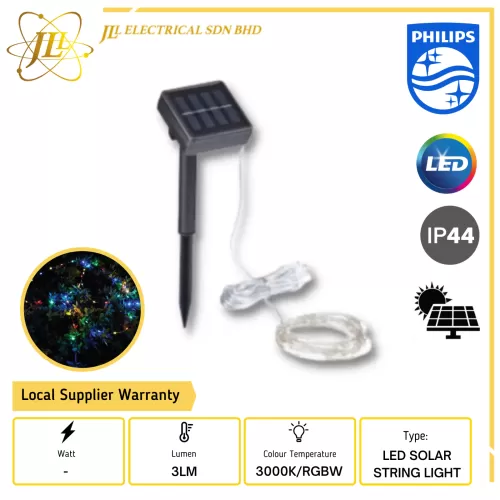 PHILIPS XGC015 2V/0.2W 3LM LED OUTDOOR SOLAR STRING LIGHT [3000K/RGBW]