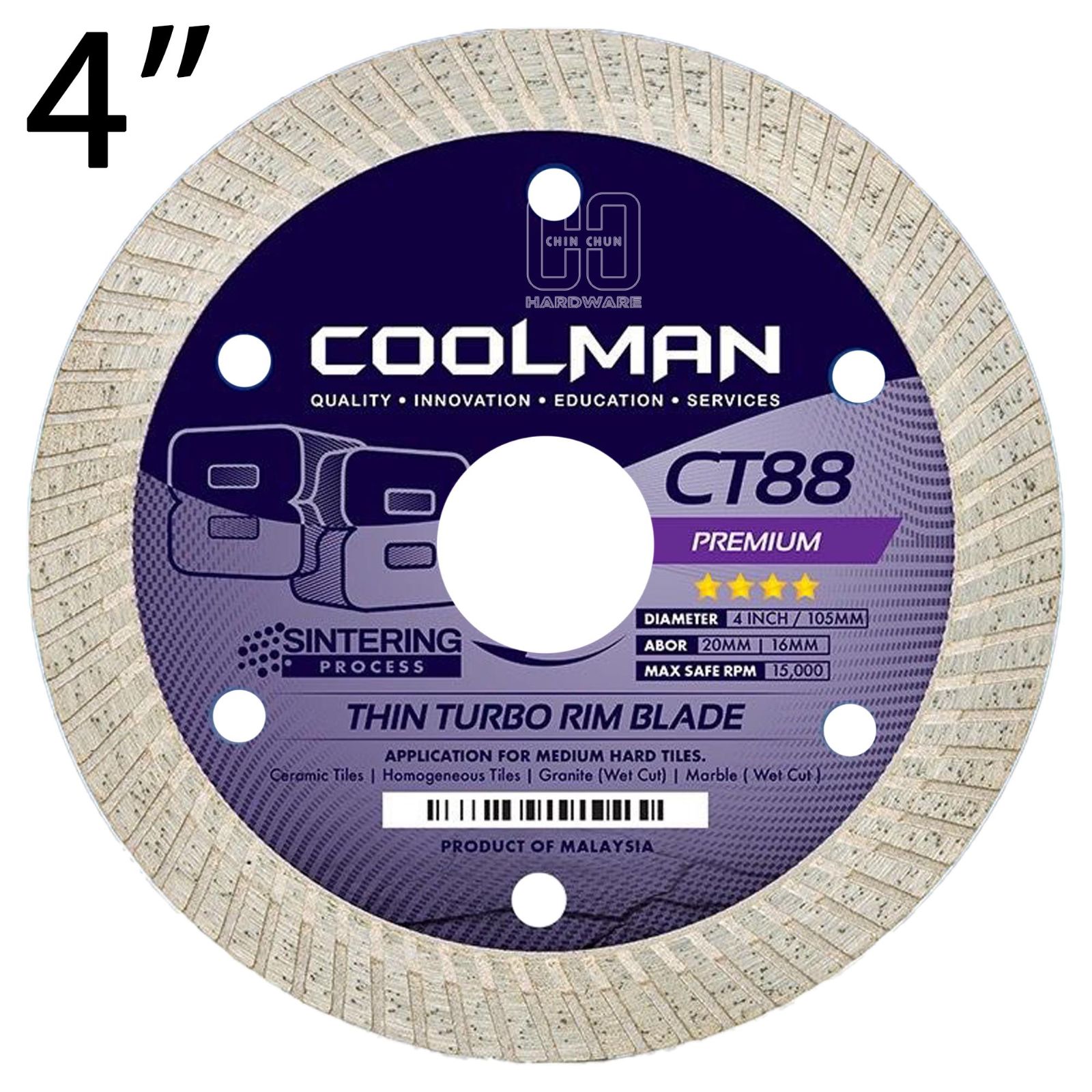 COOLMAN CT88 THIN TURBO RIM BLADE 4"