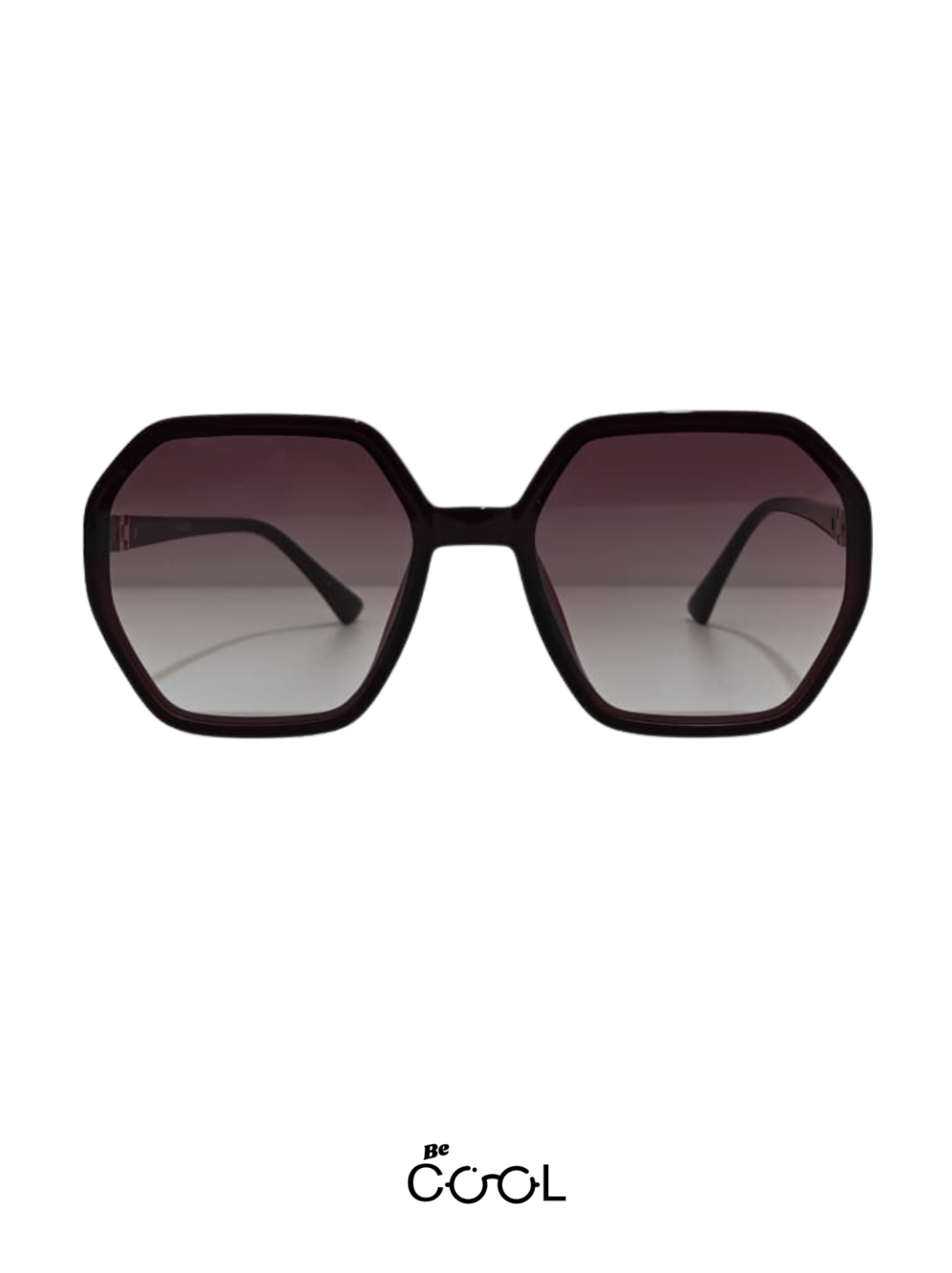 Be Cool Mayjune Dark Maroon Sunglasses,Rose Gold Metal Piece 2tone Maroon 70%
