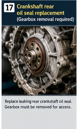 Crankshaft Rear Oil Seal Replacement