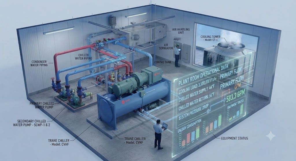 Chiller plant room layout design
