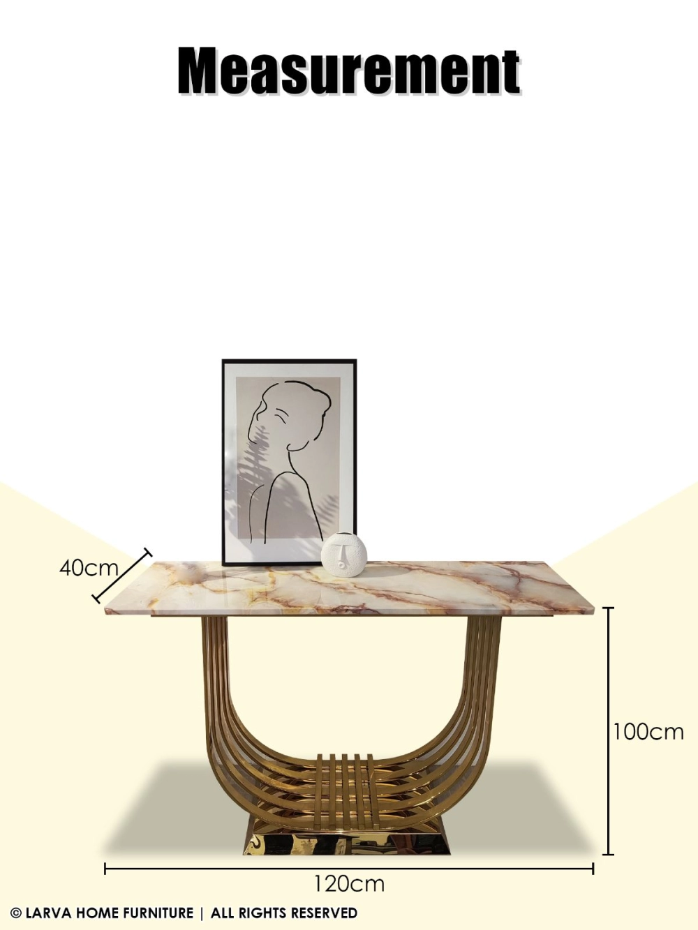 Frey Marble Console Table