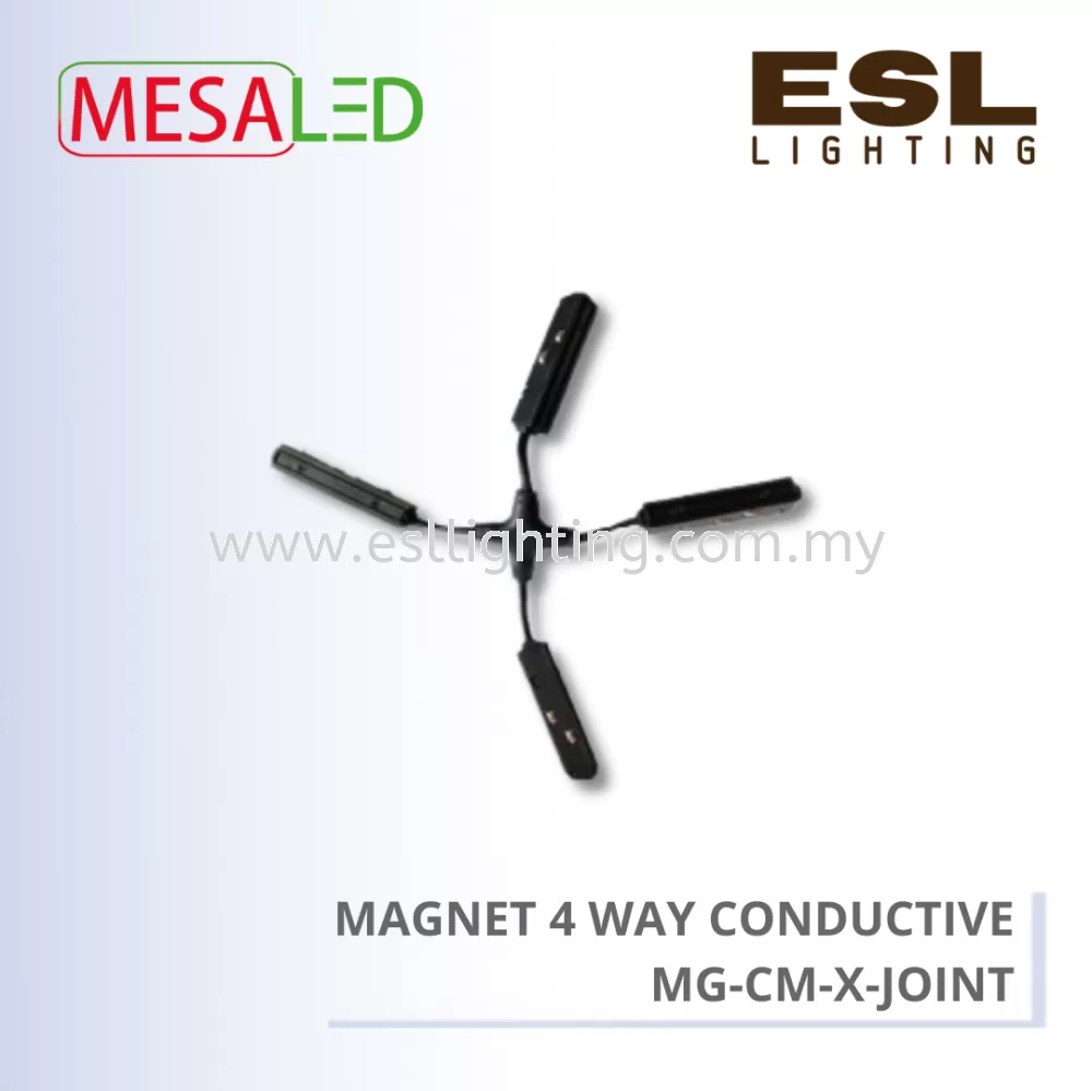 MESALED TRACK LIGHT - MAGNET 4 WAY CONDUCTIVE MODULE (X) - MG-CM-X-JOINT
