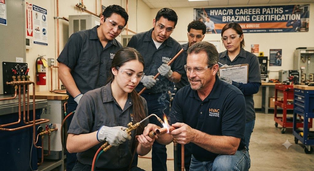 HVAC copper refrigeration line brazing course