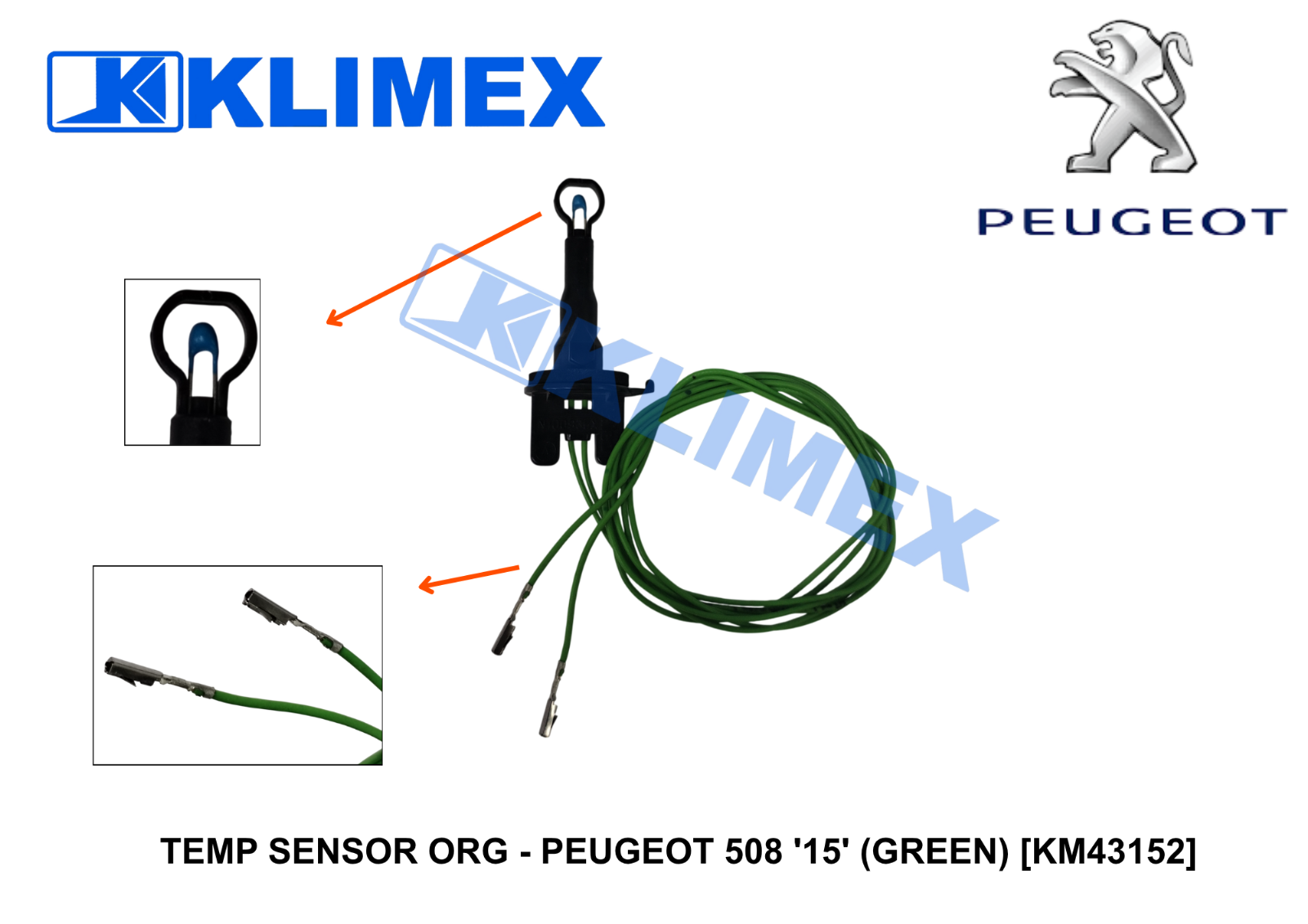 TEMP SENSOR ORG - PEUGEOT 508 '15' (GREEN) [KM43152]