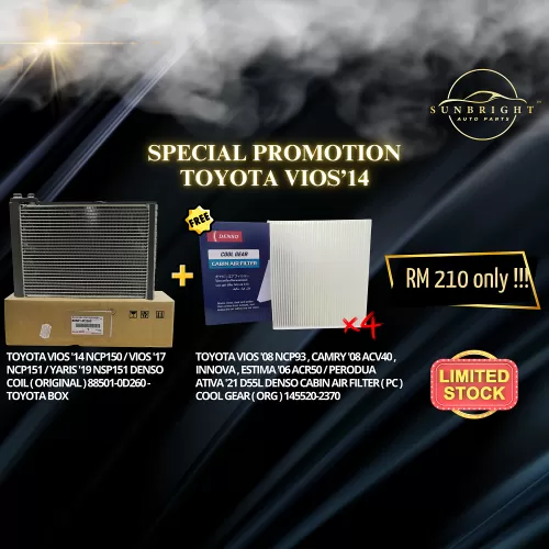 A CODE 7 -  SPECIAL PROMOTION TOYOTA VIOS'14 - Sunbright Auto Parts Supply Sdn Bhd