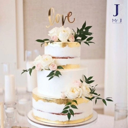 3 Tiers | Dream Wedding | Rosie Garden | Wedding Cake - Hen Chen Food Industry Sdn. Bhd.