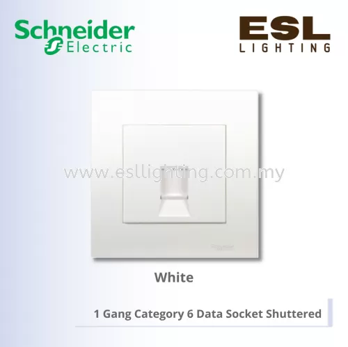 SCHNEIDER Vivace 1 Gang Category 6 Data Socket Shuttered - KB31RJ6_WE