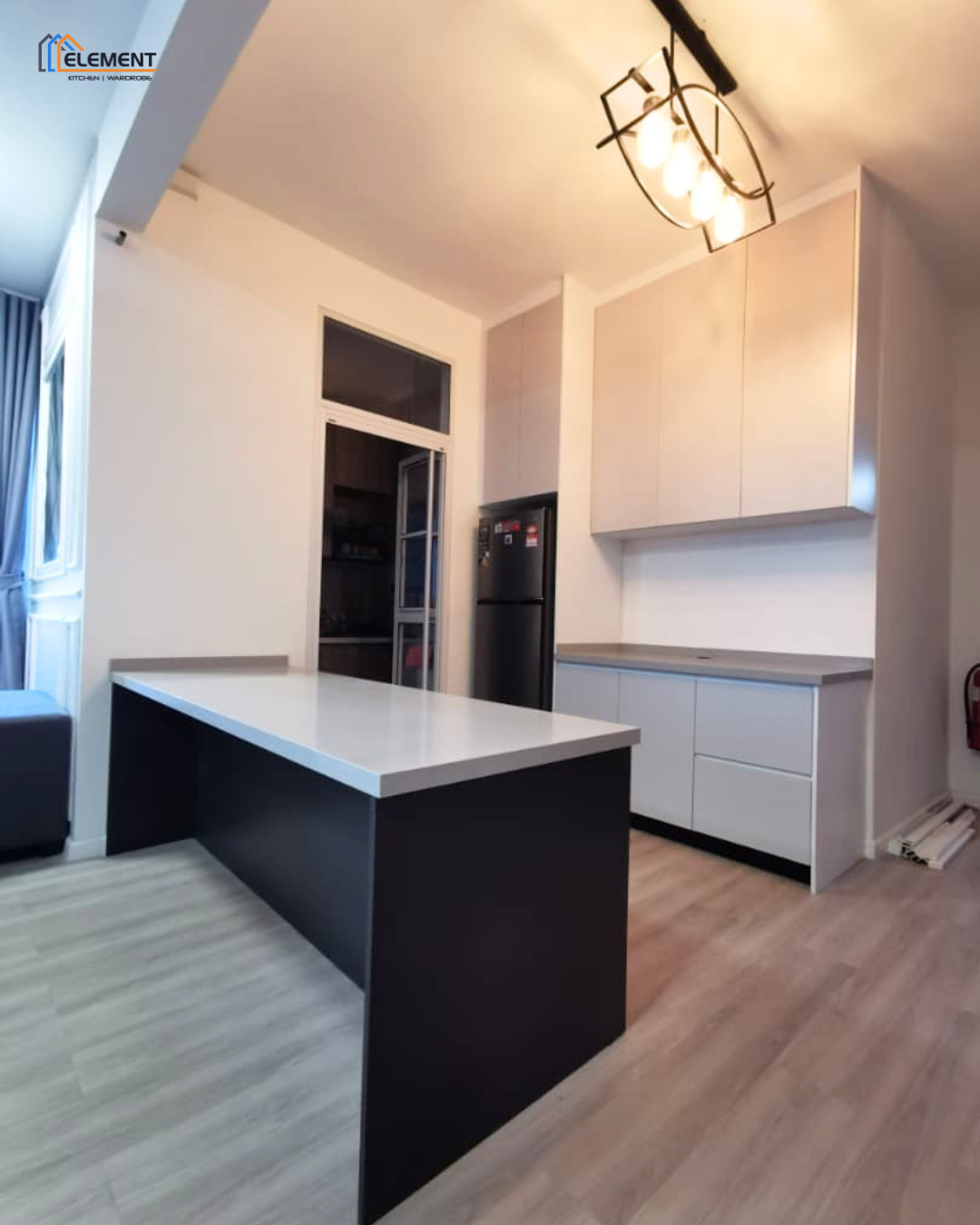 Kitchen Cabinet With Built in Fridge Cabinet | Island Table