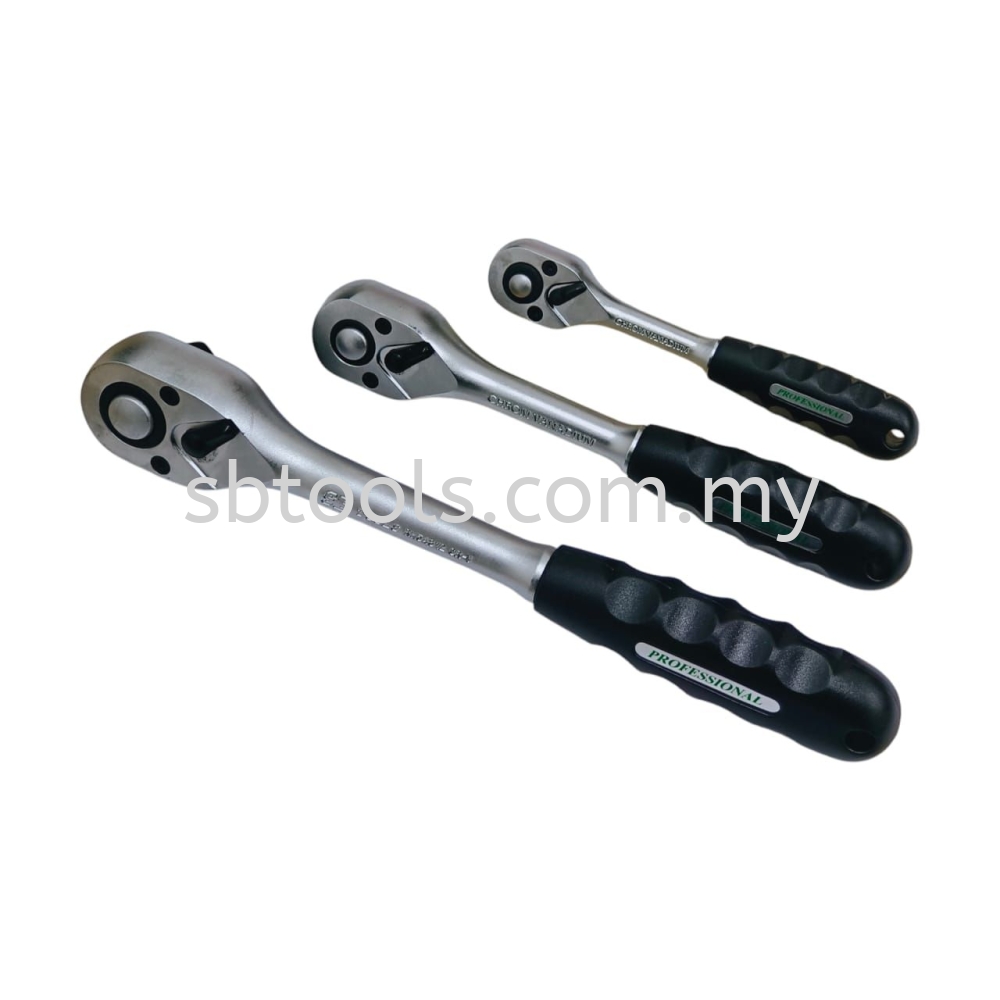 SB TOOLS Rubber Ratchet Handle (1/4″,3/8″,1/2″DR)