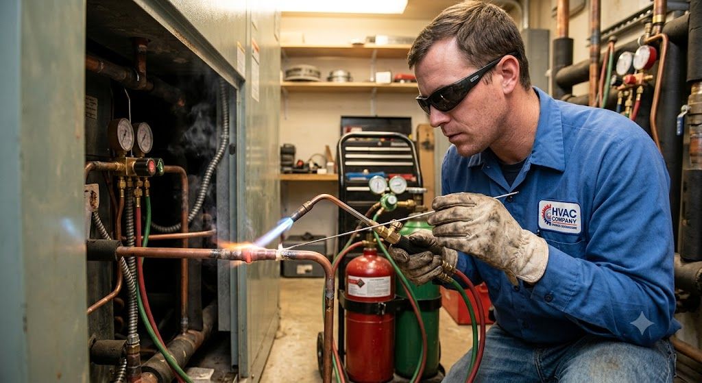 oxy acetylene refrigeration brazing process