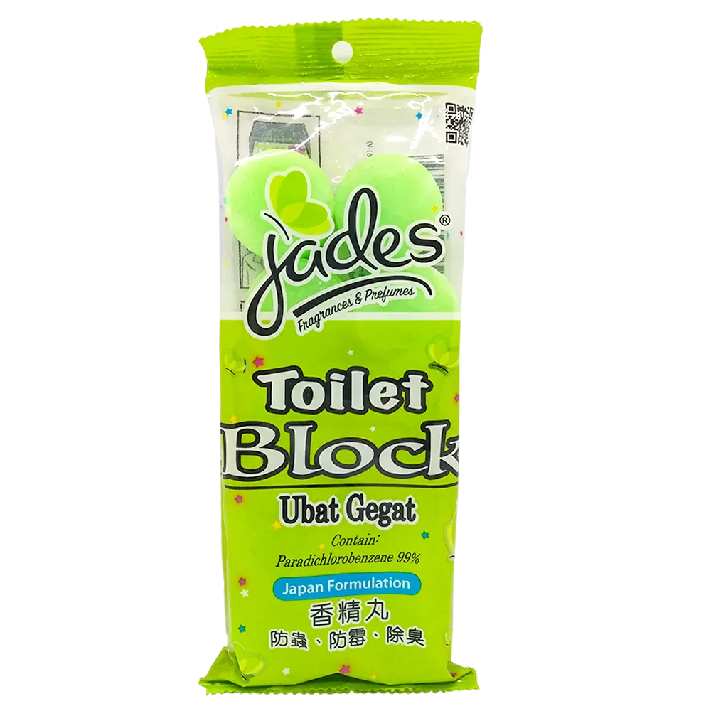 Jades Toilet Blocks 10pcs - Green (Mothballs / Ubat Gegat)