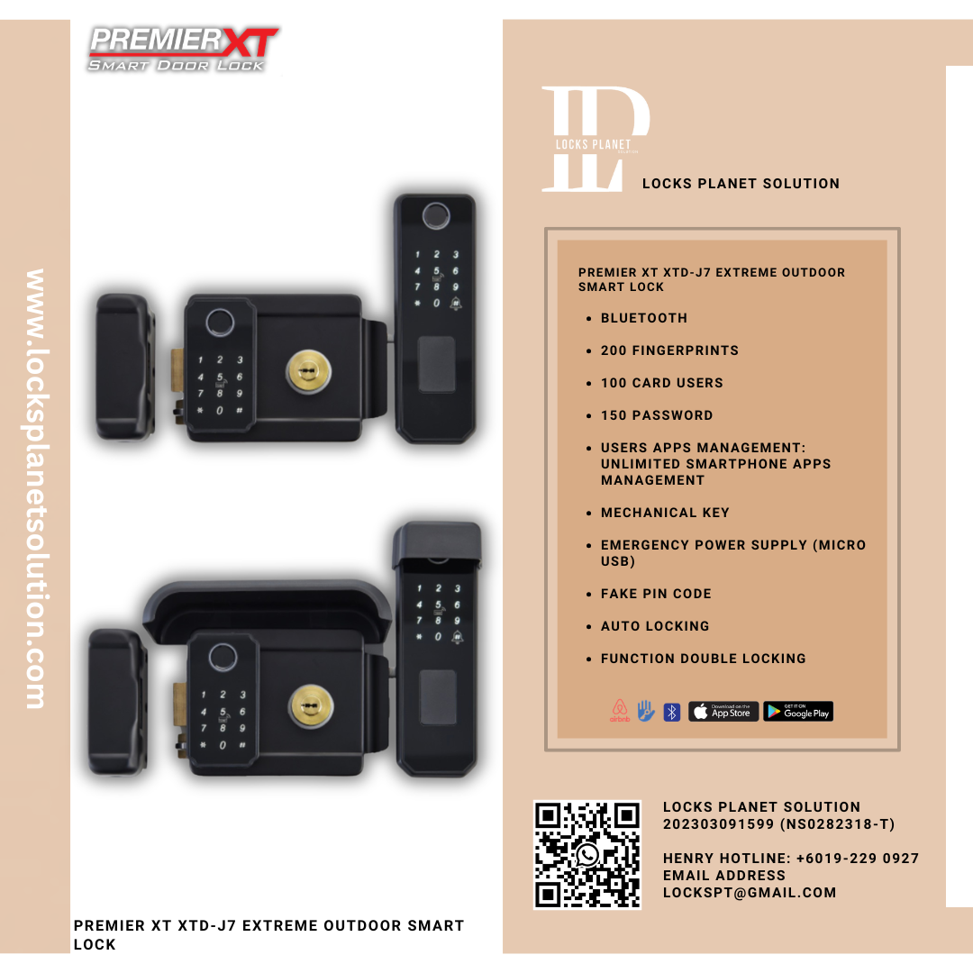 PREMIER XT XTD-J7 EXTREME OUTDOOR SMART LOCK