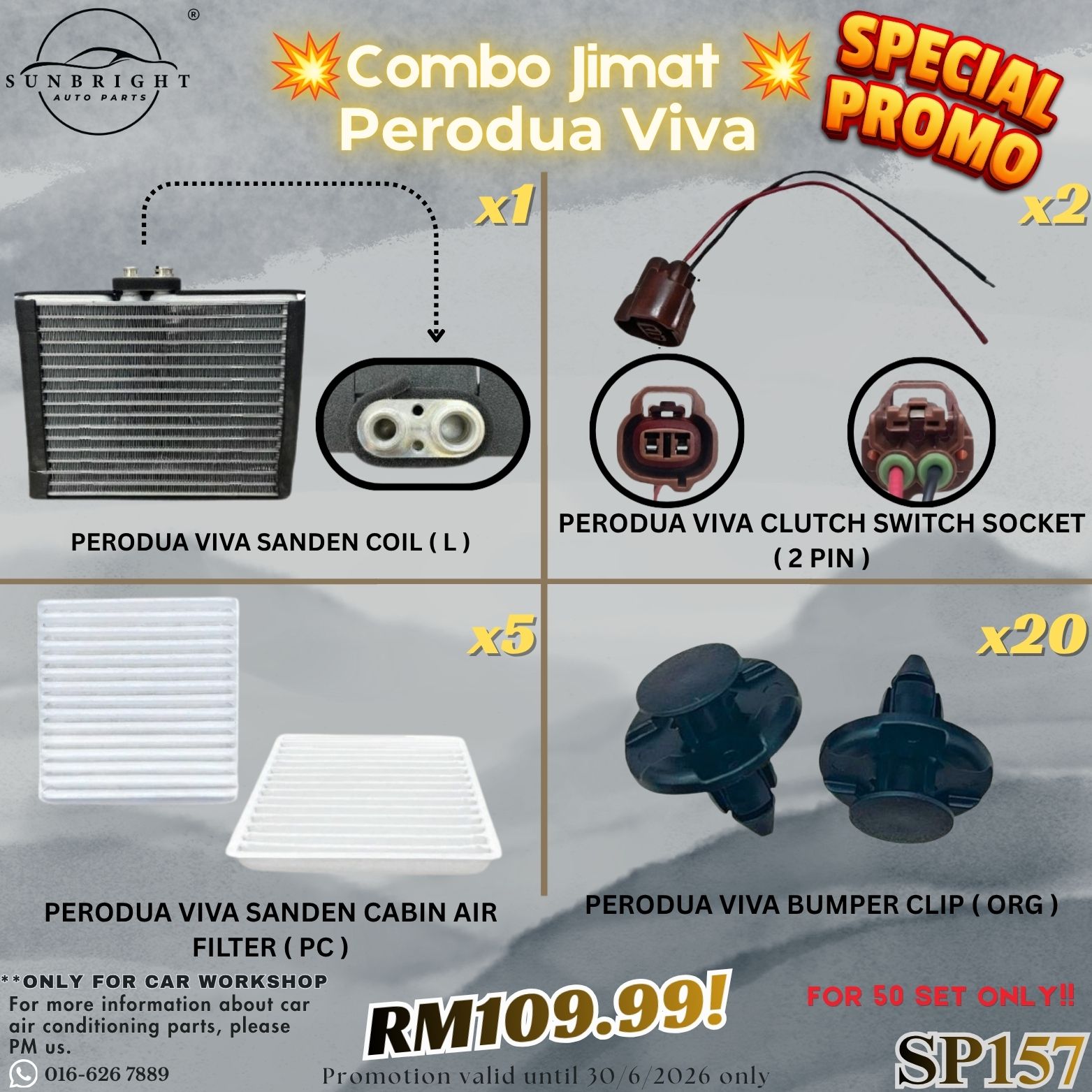 SP157 - ⚡❄️ Combo Jimat Perodua Viva