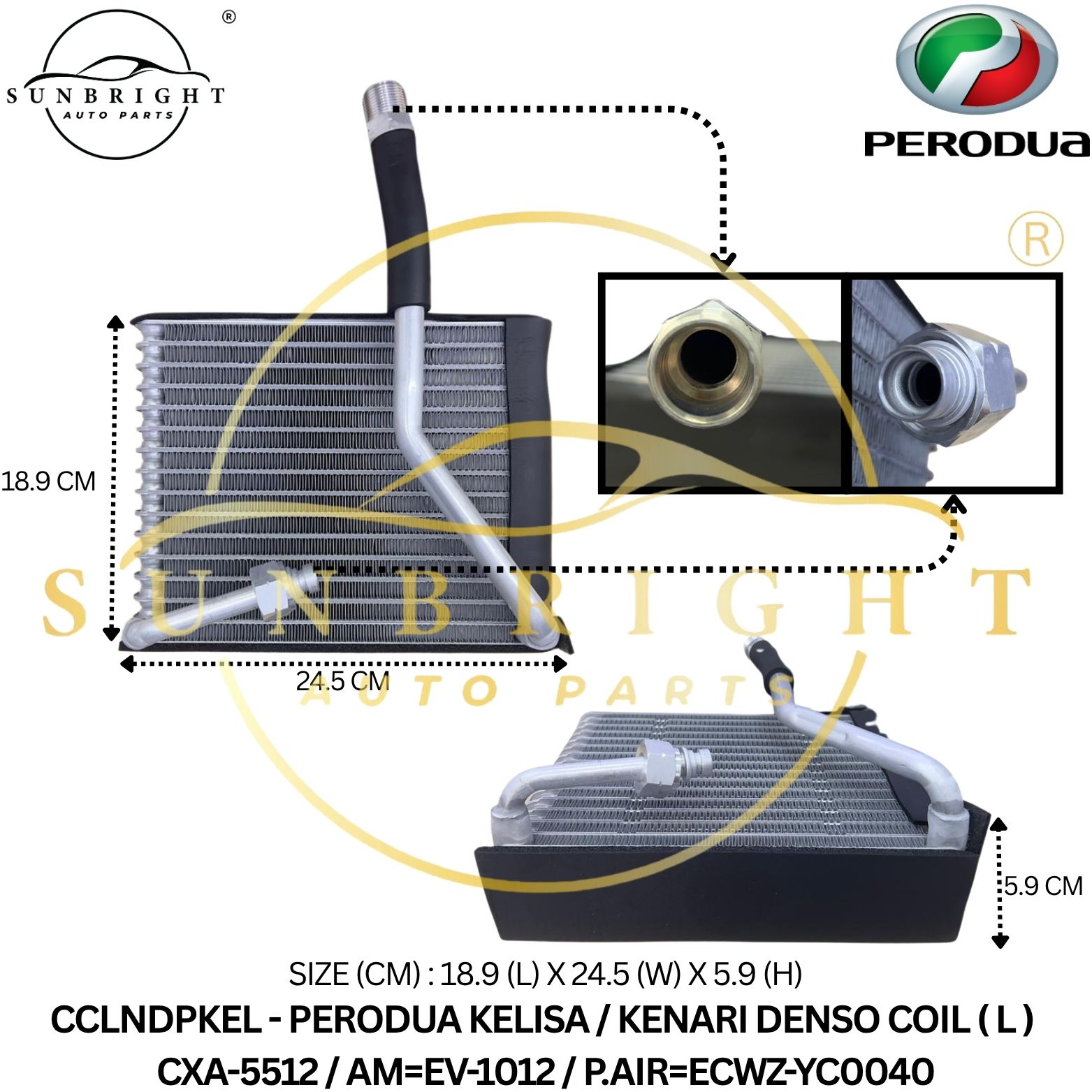 CCLNDPKEL - PERODUA KELISA / KENARI DENSO COIL ( L ) CXA-5512 / AM=EV-1012 / P.AIR=ECWZ-YC0040