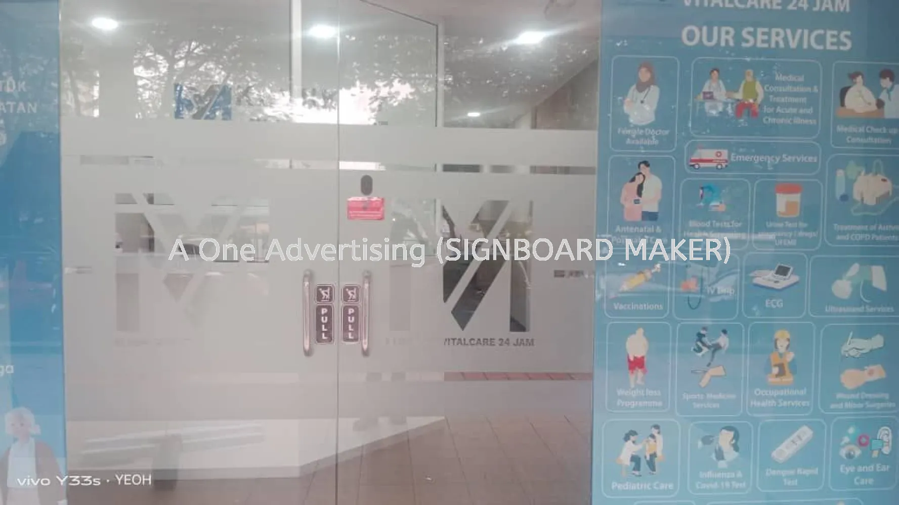 *Glass Door* Signage | Tempered Glass Sticker Signage | Glass With ...