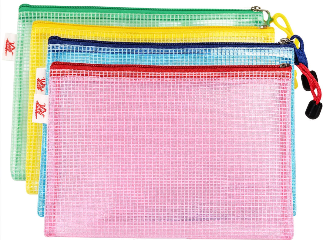 MESH ZIPPER BAG A4
