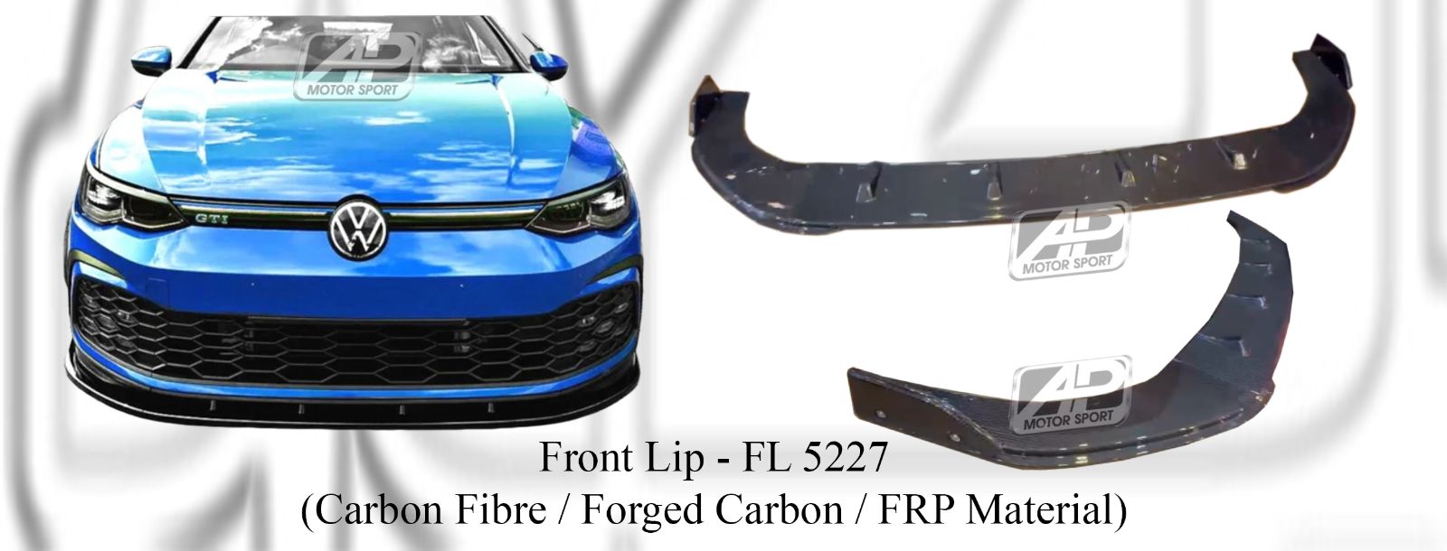 Volkswagen MK8 Front Lip (Carbon Fibre / Forged Carbon / FRP)