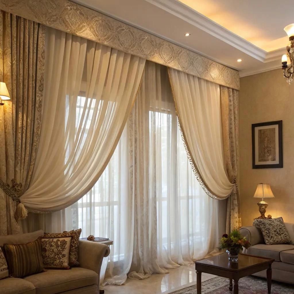 Elegant Curtains with Pelmet