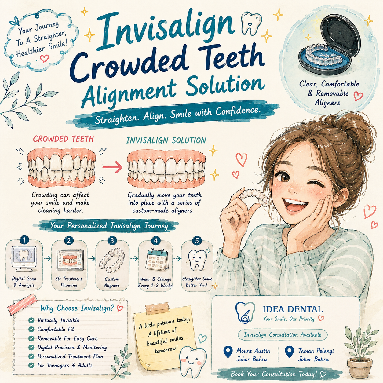 Invisalign Crowded Teeth Alignment Solution