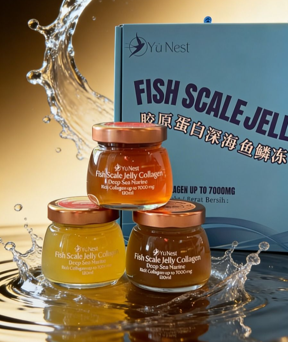 🔥Promo🔥 Fish Scale Jelly Collagen 胶原蛋白鱼鳞冻 1 box (6 Bottle)