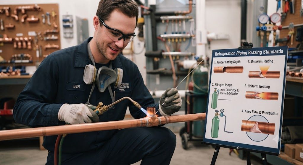 refrigeration piping brazing standards HVAC