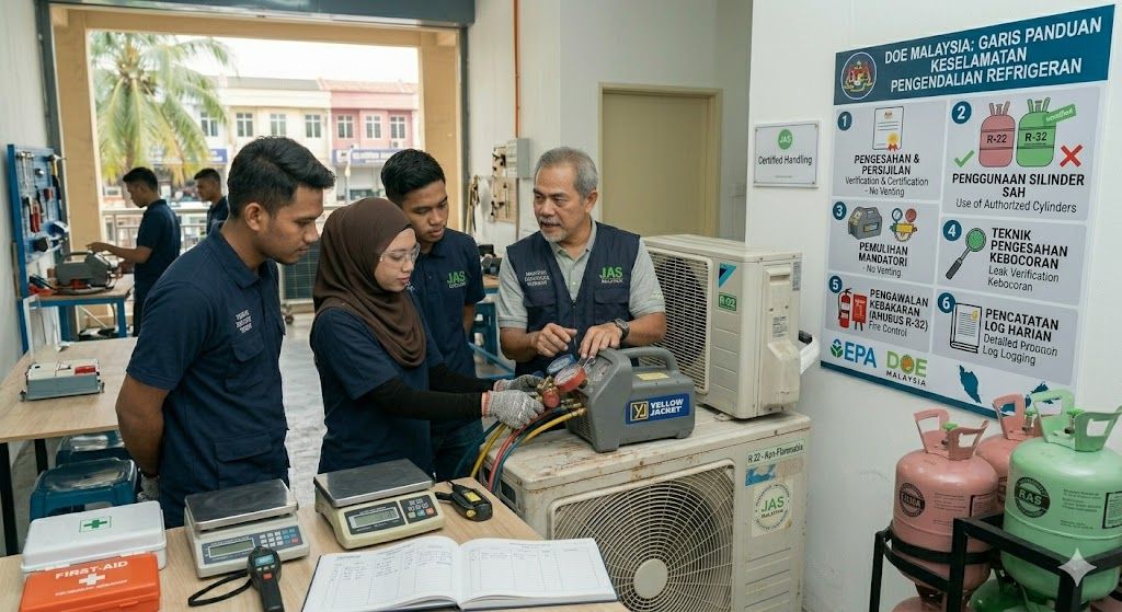 refrigerant handling safety guidelines Malaysia DOE