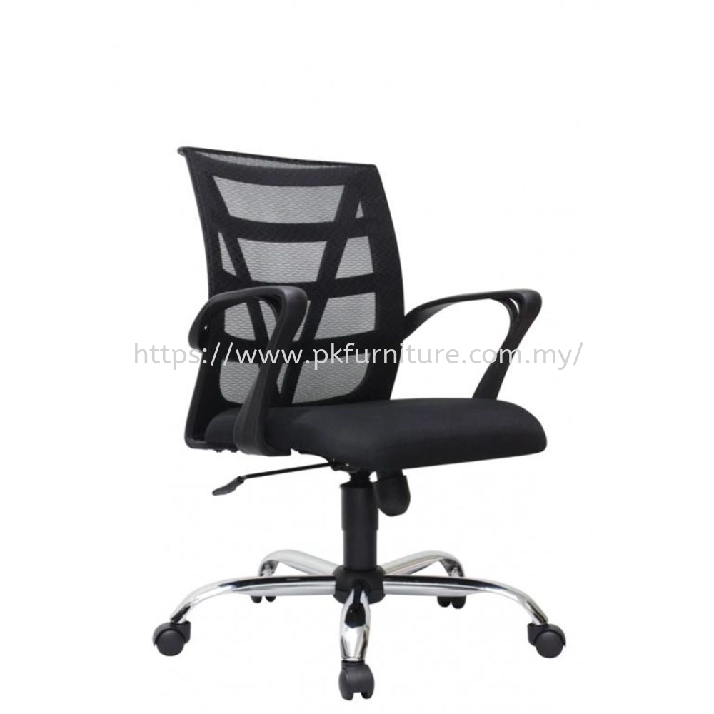 BASIC MESH CHAIR - PK-BCMC-14-L-CR-C1 - KASANO 3 LOW BACK MESH CHAIR (CHROME)