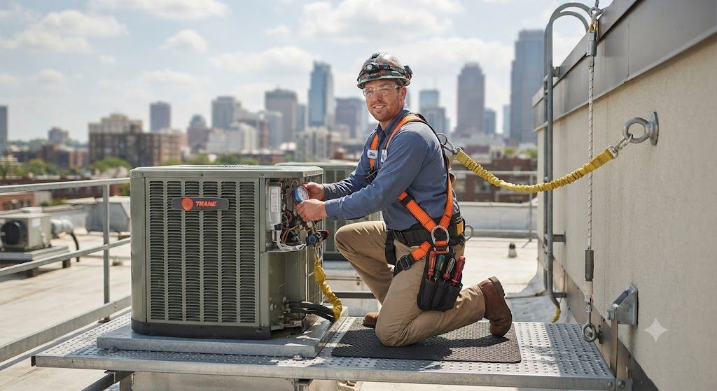 air conditioning technician fall protection equipment