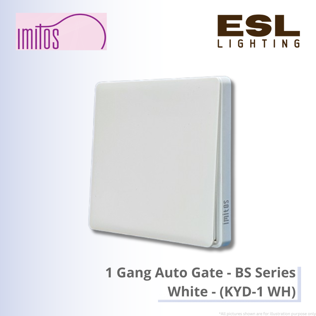 IMITOS 1 Gang Auto Gate (BS Series) White - KYD-1 WH [SIRIM]