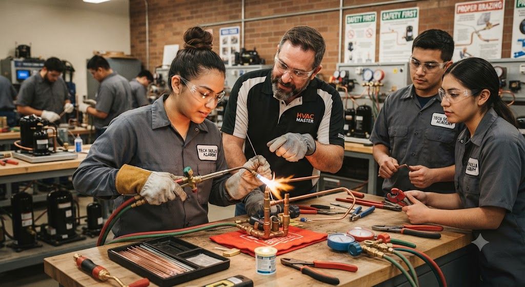 HVAC refrigeration brazing copper tubing skills course