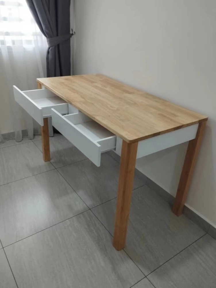 Home Study Table | Writing Table | Solid Wood Table | Meja Belajar Rumah Kayu | House Furniture | Kedai Perabot Terbaik Penang | Kedah | Perlis | Perak | Ipoh | Kl